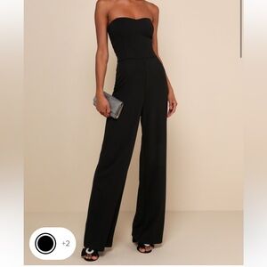 Lulu’s Black Strapless Jumpsuit